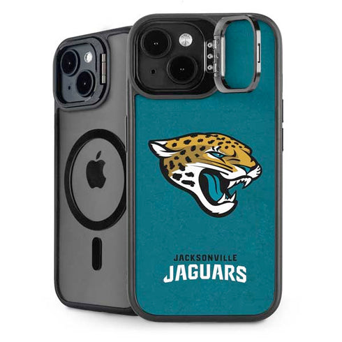 NFL Jacksonville Jaguars Teal Distressed iPhone 14 Plus Kickstand Case
