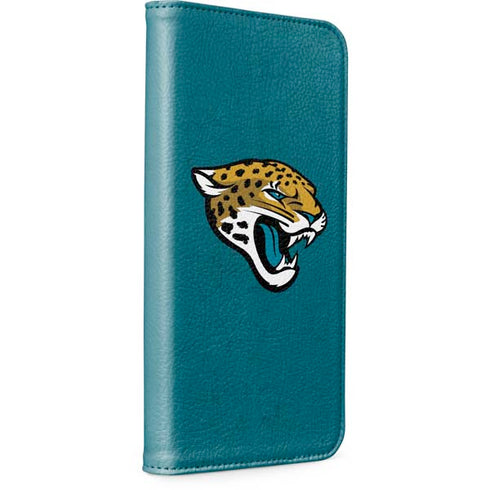 NFL Jacksonville Jaguars Teal Distressed iPhone 15 Folio Case