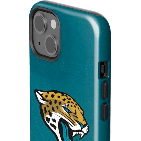 NFL Jacksonville Jaguars Teal Distressed iPhone 15 Impact Case