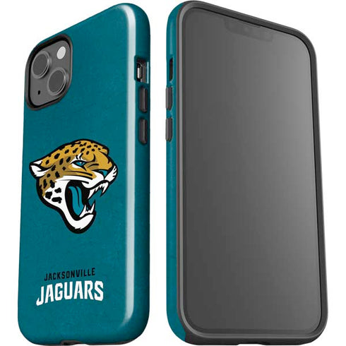 NFL Jacksonville Jaguars Teal Distressed iPhone 15 Impact Case