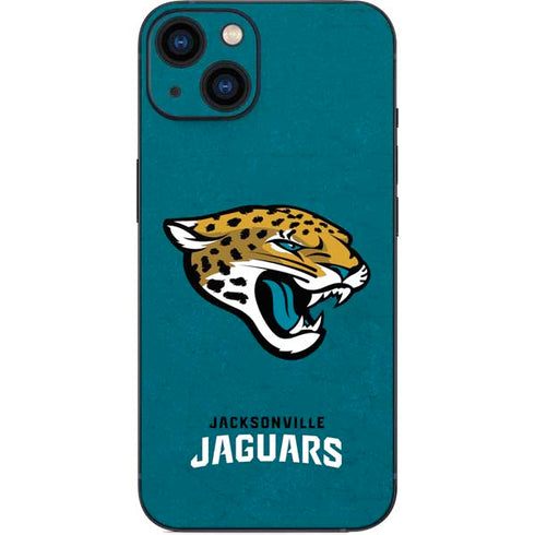 NFL Jacksonville Jaguars Teal Distressed iPhone 15 Skin