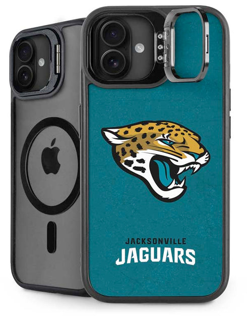 NFL Jacksonville Jaguars Teal Distressed iPhone 16 Kickstand Case