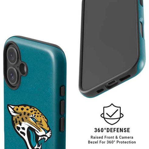 NFL Jacksonville Jaguars Teal Distressed iPhone 16 Magsafe Impact Case