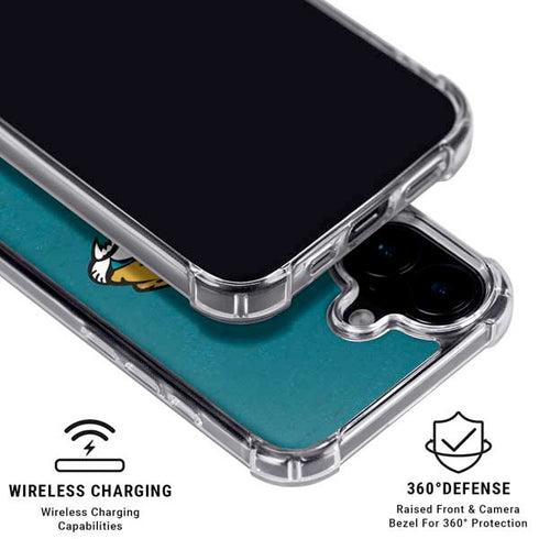 NFL Jacksonville Jaguars Teal Distressed iPhone 16 Plus MagSafe Case