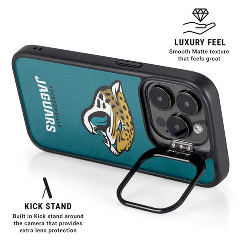 NFL Jacksonville Jaguars Teal Distressed iPhone 16 Pro Kickstand Case