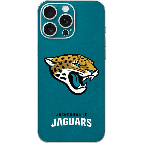 NFL Jacksonville Jaguars Teal Distressed iPhone 16 Pro Max Skin