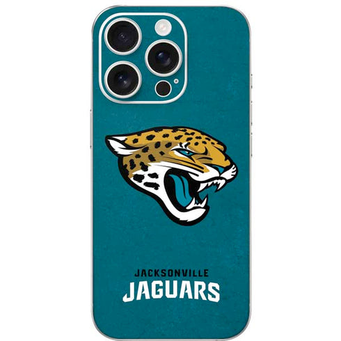 NFL Jacksonville Jaguars Teal Distressed iPhone 16 Pro Skin