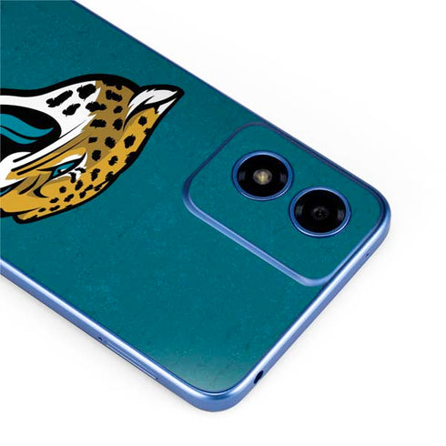 NFL Jacksonville Jaguars Teal Distressed Moto G Play 4G (2024) Skin