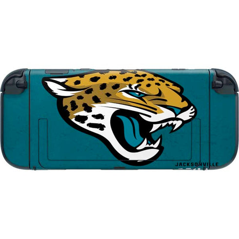 NFL Jacksonville Jaguars Teal Distressed Nintendo Switch 2 (2025) with Joy-Con Skin