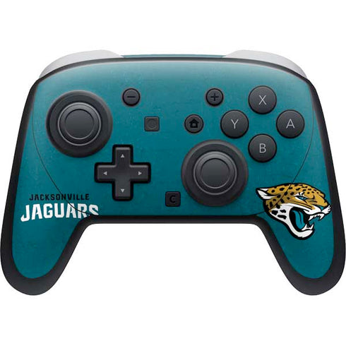 NFL Jacksonville Jaguars Teal Distressed Nintendo Skins
