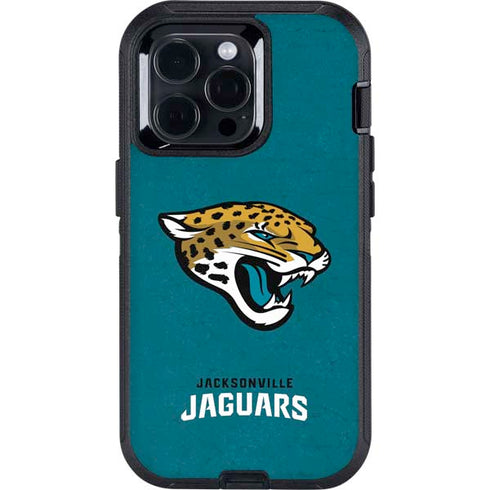 NFL Jacksonville Jaguars Teal Distressed Otterbox Defender iPhone Skin
