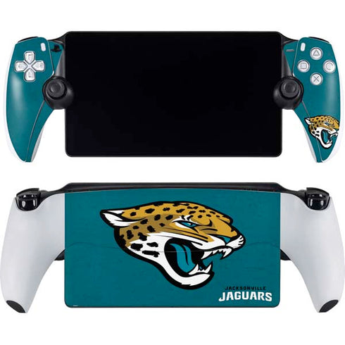 NFL Jacksonville Jaguars Teal Distressed PlayStation Portal Remote Player Skin