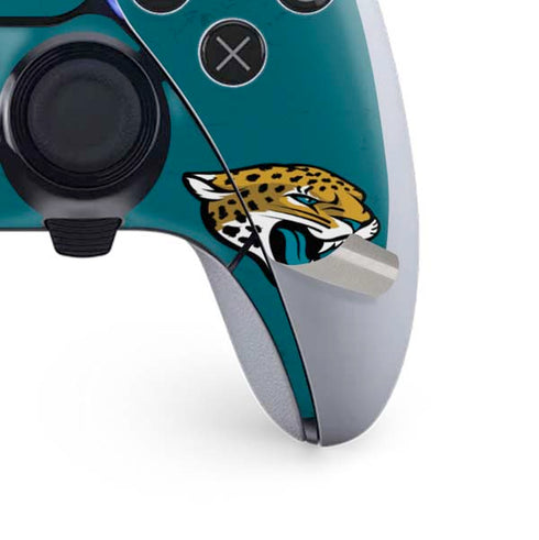 NFL Jacksonville Jaguars Teal Distressed PS5 DualSense Edge Pro Controller Skin