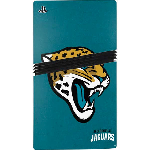 NFL Jacksonville Jaguars Teal Distressed PS5 Pro Console Skin
