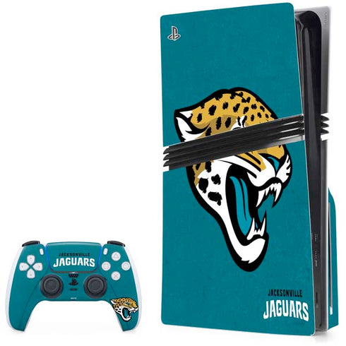 NFL Jacksonville Jaguars Teal Distressed PlayStation PS5 Skins