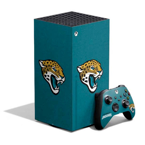 NFL Jacksonville Jaguars Teal Distressed XBox Series X Digital Edition Bundle Skin