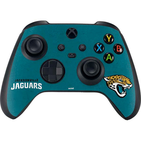 NFL Jacksonville Jaguars Teal Distressed XBox Series X Digital Edition Bundle Skin