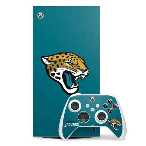 NFL Jacksonville Jaguars Teal Distressed Xbox Series X Skins