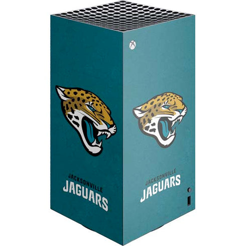 NFL Jacksonville Jaguars Teal Distressed XBox Series X Digital Edition Console Skin