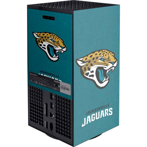 NFL Jacksonville Jaguars Teal Distressed XBox Series X Digital Edition Console Skin