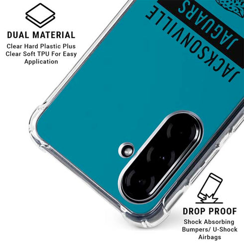 NFL Jacksonville Jaguars Teal Performance Series Galaxy A36 5G Clear Case