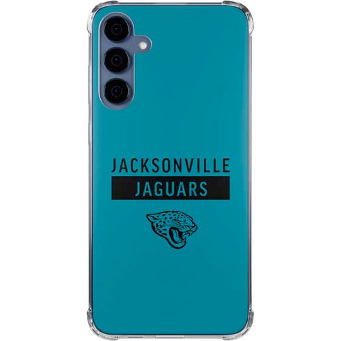NFL Jacksonville Jaguars Teal Performance Series Galaxy A55 5G Clear Case