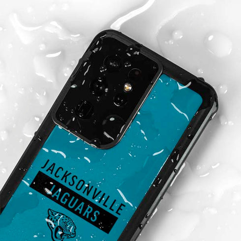 NFL Jacksonville Jaguars Teal Performance Series Galaxy S24 Ultra Waterproof Case