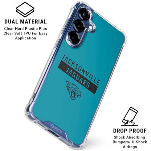 NFL Jacksonville Jaguars Teal Performance Series Galaxy S25 Plus Clear Case