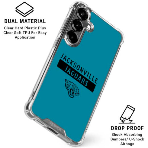 NFL Jacksonville Jaguars Teal Performance Series Galaxy S26 Clear Case