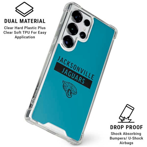 NFL Jacksonville Jaguars Teal Performance Series Galaxy S26 Ultra Clear Case