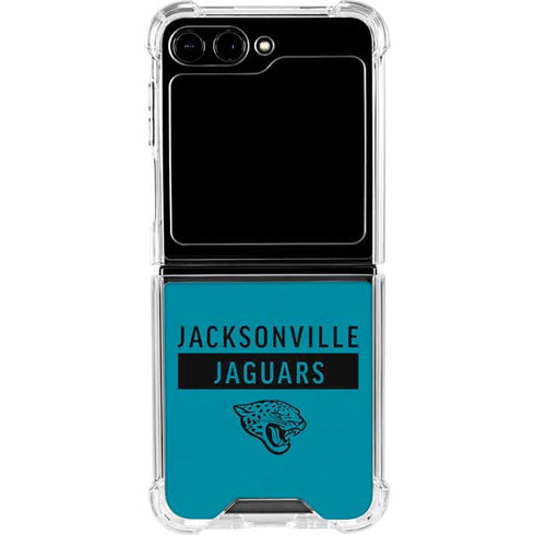 NFL Jacksonville Jaguars Teal Performance Series Galaxy Z Flip6 Clear Case