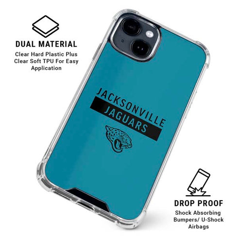 NFL Jacksonville Jaguars Teal Performance Series iPhone 15 Clear Case