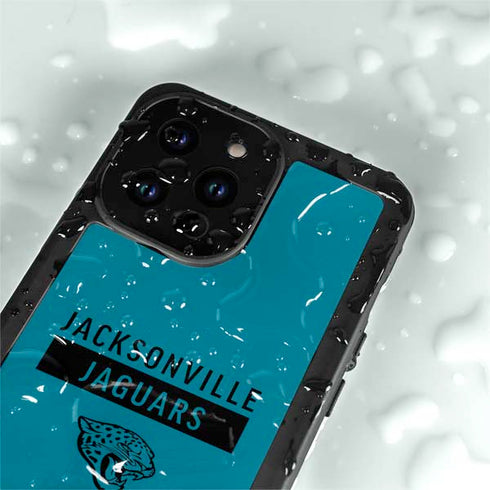 NFL Jacksonville Jaguars Teal Performance Series iPhone 15 Pro Waterproof Case
