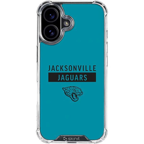 NFL Jacksonville Jaguars Teal Performance Series iPhone 16 Plus Clear Case