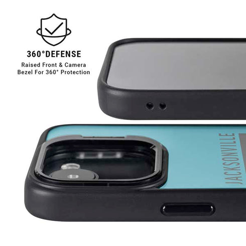 NFL Jacksonville Jaguars Teal Performance Series iPhone 16e Kickstand Case