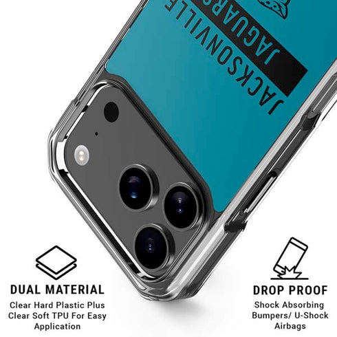 NFL Jacksonville Jaguars Teal Performance Series iPhone 18 Pro Clear Case