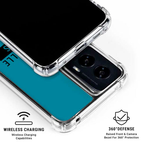NFL Jacksonville Jaguars Teal Performance Series Moto G Power 5G (2024) Clear Case