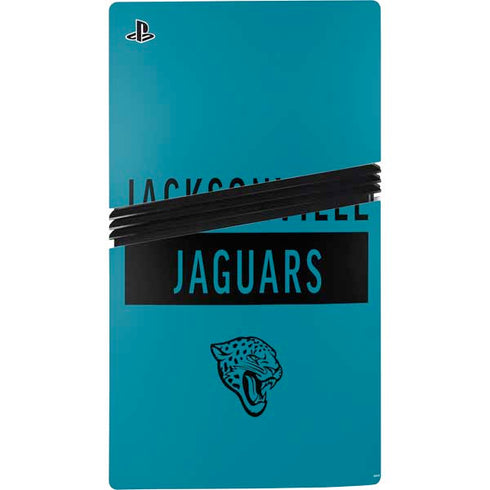 NFL Jacksonville Jaguars Teal Performance Series PS5 Pro Disk Console Skin