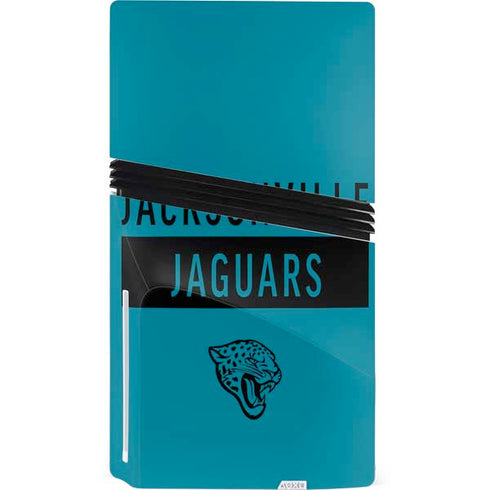 NFL Jacksonville Jaguars Teal Performance Series PS5 Pro Disk Console Skin