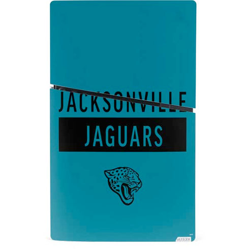 NFL Jacksonville Jaguars Teal Performance Series PS5 Slim Digital Edition Console Skin