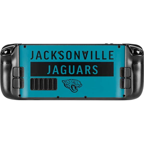 NFL Jacksonville Jaguars Teal Performance Series Steam Deck Handheld Gaming Computer Skin
