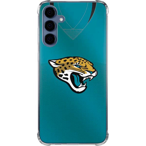 NFL Jacksonville Jaguars Team Jersey Galaxy A35 5G Clear Case