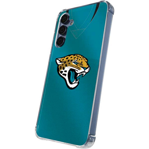 NFL Jacksonville Jaguars Team Jersey Galaxy A35 5G Clear Case