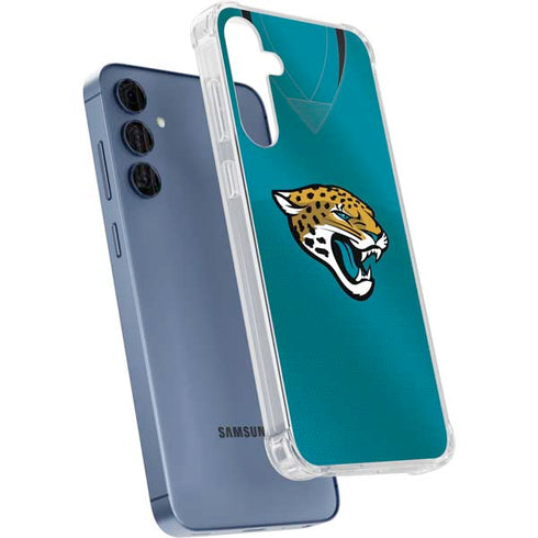 NFL Jacksonville Jaguars Team Jersey Galaxy A35 5G Clear Case
