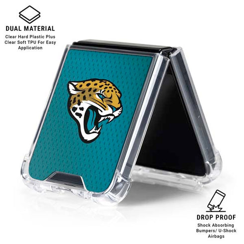 NFL Jacksonville Jaguars Team Jersey Galaxy Z Flip6 Clear Case
