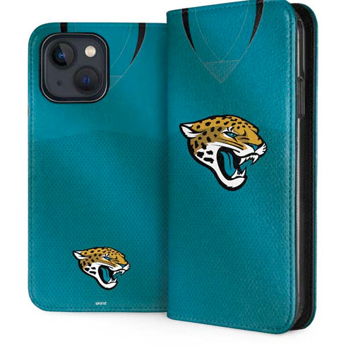 NFL Jacksonville Jaguars Team Jersey iPhone 15 Plus Folio Case