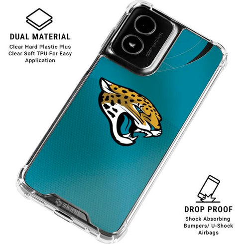 NFL Jacksonville Jaguars Team Jersey Moto G Power 5G (2024) Clear Case