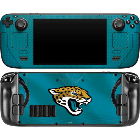 NFL Jacksonville Jaguars Team Jersey Steam Deck Handheld Gaming Computer OLED Skin