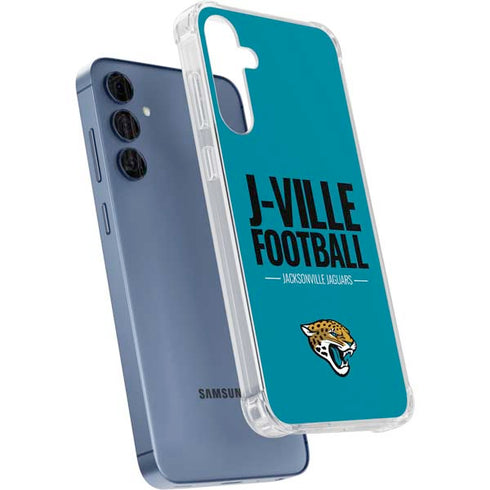 NFL Jacksonville Jaguars Team Motto Galaxy A55 5G Clear Case