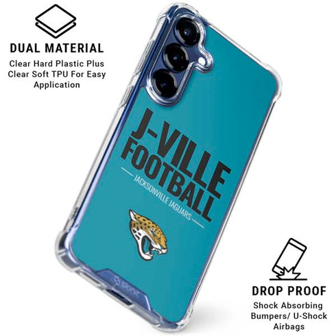 NFL Jacksonville Jaguars Team Motto Galaxy S25 Clear Case